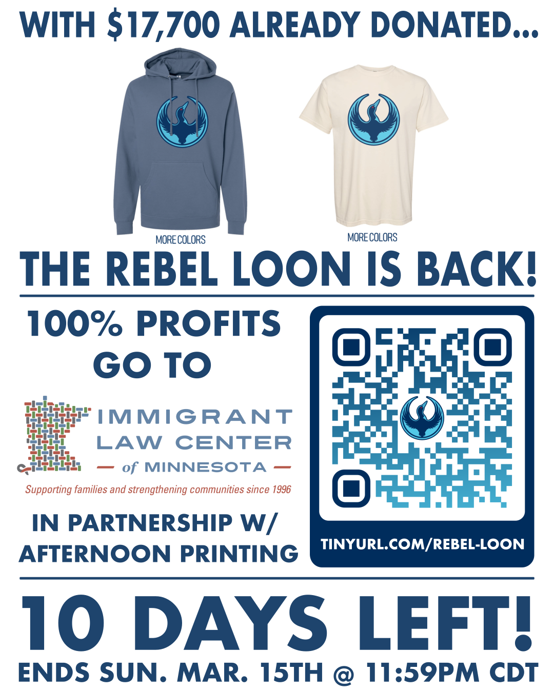 An image of a poster promoting the new run of the Rebel Loon fundraiser.